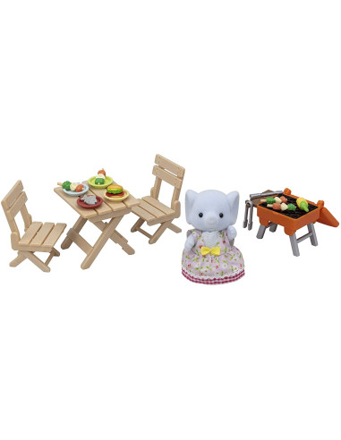 Sylvanian Families Set Barbeque Picnic Ragazza...