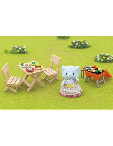 Sylvanian Families Set Barbeque Picnic Ragazza...