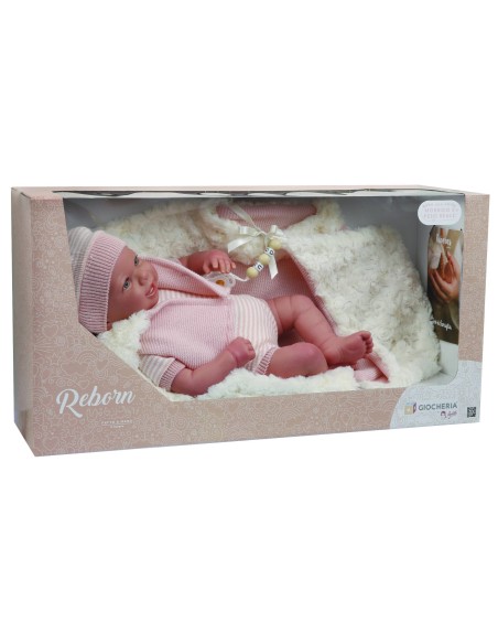 Reborn Arias 45 cm con sacco rosa
