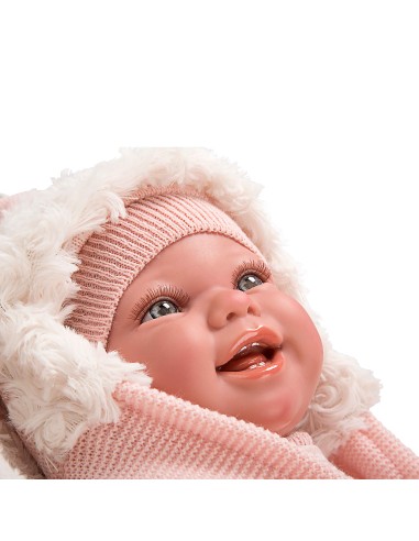 Reborn Arias 45 cm con sacco rosa