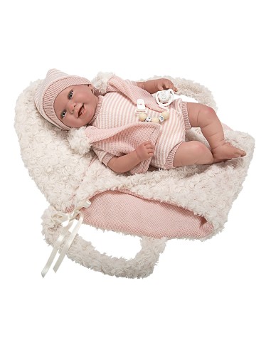 Reborn Arias 45 cm con sacco rosa