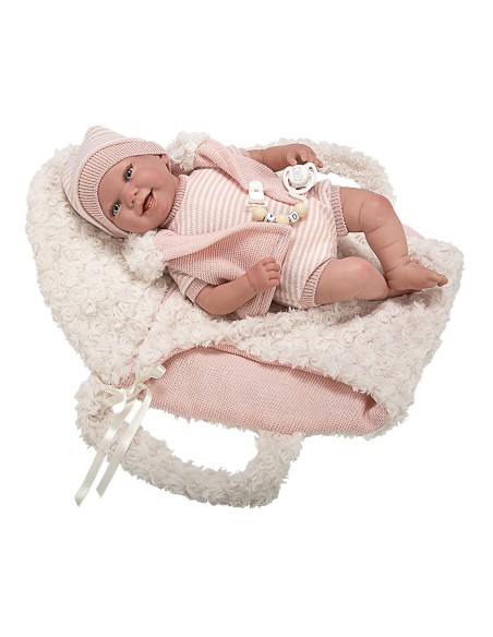 Reborn Arias 45 cm con sacco rosa