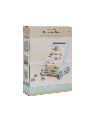 Carrellino primipassi Legno Azzurro