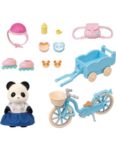 Sylvanian Families - Set Bici e Pattini - ragazza Panda 2