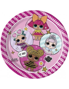 Piatti Carta Lol Surprise! Glitter Metallic