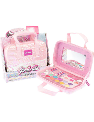 Girabrilla Puffer Makeup set rosa fluo