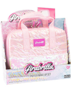 Girabrilla Puffer Makeup set rosa fluo 2