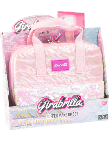 Girabrilla Puffer Makeup set rosa fluo