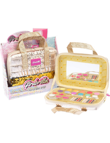 Girabrilla Puffer Makeup set oro