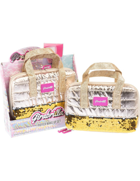 Girabrilla Puffer Makeup set oro