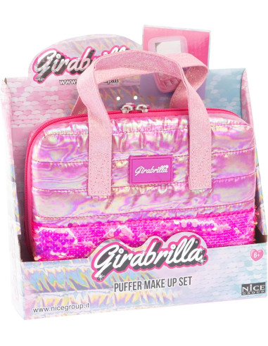 Girabrilla Puffer Makeup set fucsia