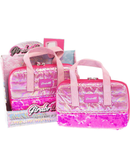 Girabrilla Puffer Makeup set fucsia