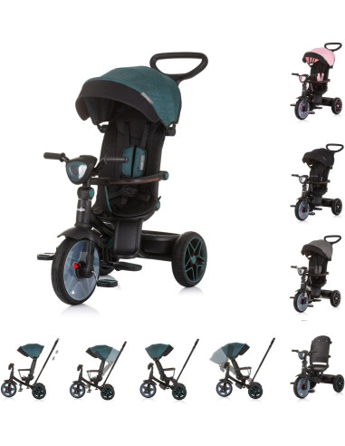 Triciclo Derby Teal c/ cappottina 