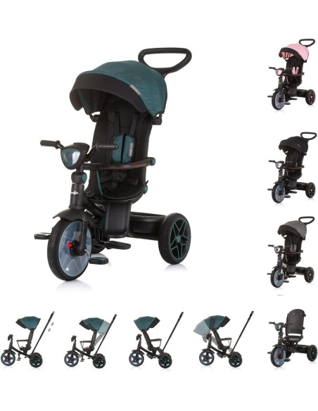 Triciclo Derby Teal c/ cappottina 