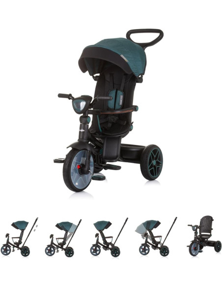 Triciclo Derby Teal c/ cappottina 