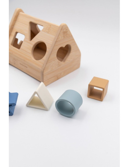 Bamboom - Casetta Puzzle in legno Blu