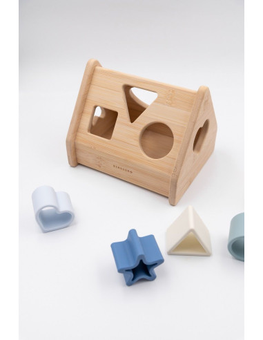 Bamboom - Casetta Puzzle in legno Blu