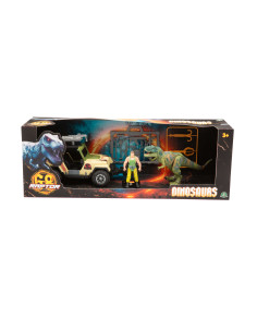 Dinosauri c/ veicolo e personaggio
