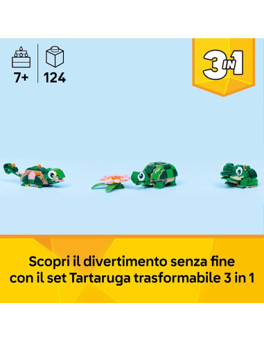 Lego Creator - Tartaruga con fiore di ninfea