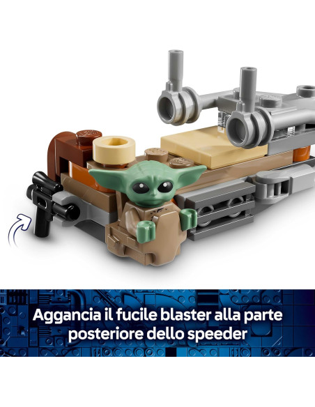 Lego Star Wars - Speeder Bike del Mandaloriano e Grogu