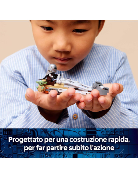 Lego Star Wars - Speeder Bike del Mandaloriano e Grogu