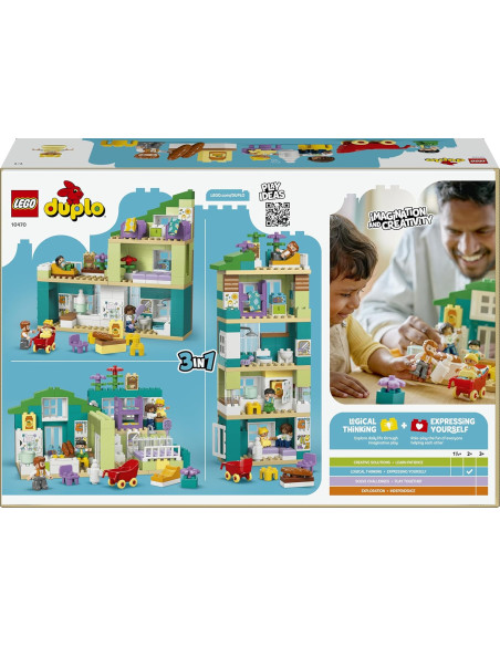 Lego Duplo - Casa familiare moderna 3 in 1 con personaggi
