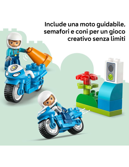 Lego Duplo - Motocicletta Blu della Polizia
