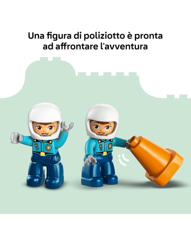 Lego Duplo - Motocicletta Blu della Polizia