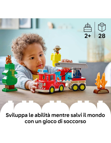 Lego Duplo - Autompompa con manichetta e pompieri