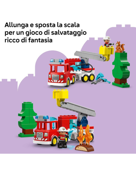 Lego Duplo - Autompompa con manichetta e pompieri