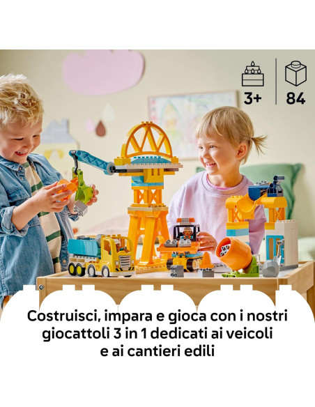 Lego Duplo - Cantiere e veicoli 3 in 1
