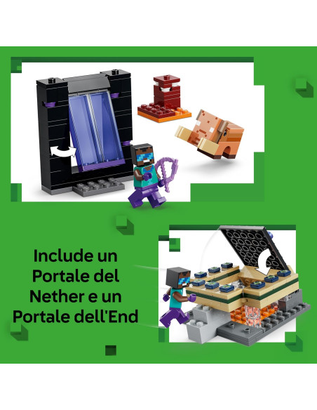 Lego Minecraft - Viaggio nel portale del Nether e dell'End