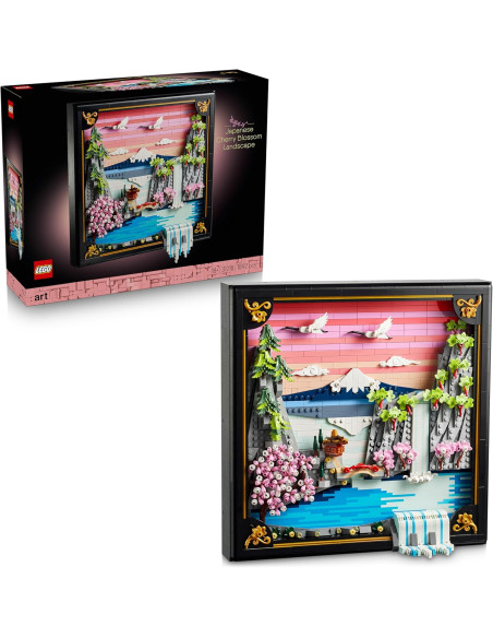 Lego Art - Paesaggio giapponese con ciliegi fioriti