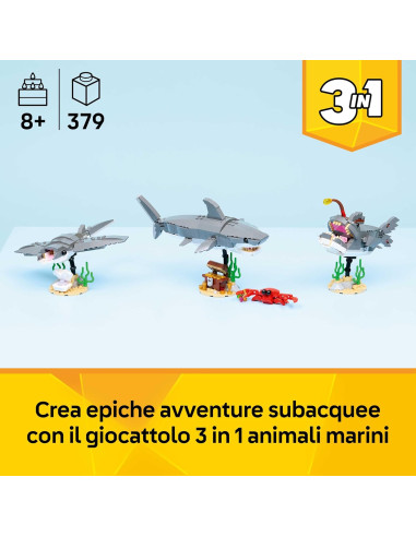 Lego Creator - Squalo con scrigno del tesoro