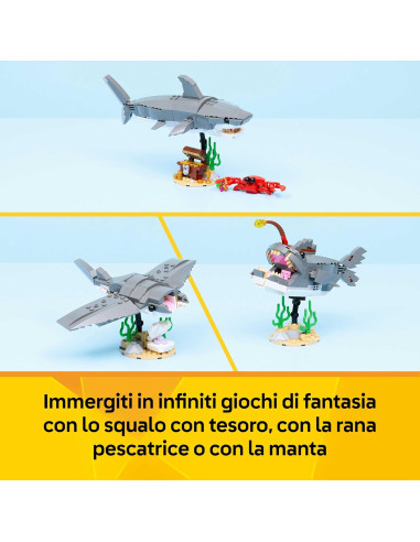 Lego Creator - Squalo con scrigno del tesoro