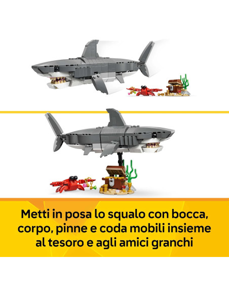 Lego Creator - Squalo con scrigno del tesoro