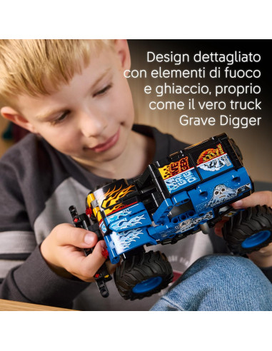 Lego Technic - Monster Jam Grave Digger Fuoco e...