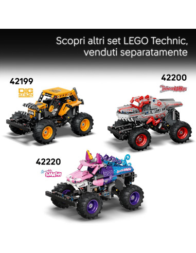 Lego Technic - Monster Jam Grave Digger Fuoco e...