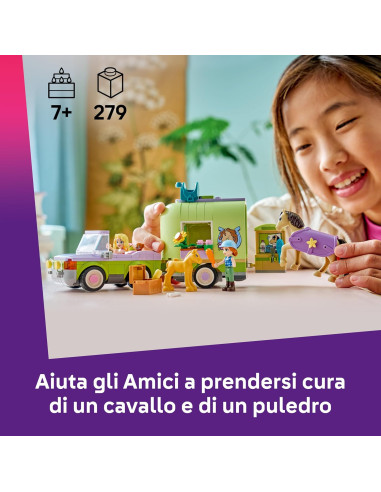 Lego Friends - Rimorchio per cavallo e puledro