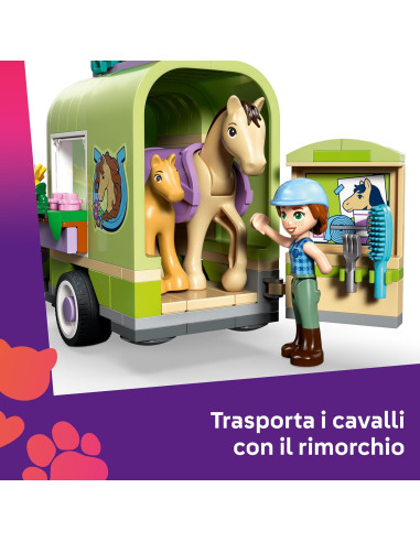 Lego Friends - Rimorchio per cavallo e puledro