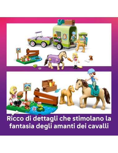Lego Friends - Rimorchio per cavallo e puledro
