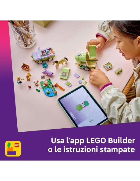 Lego Friends - Rimorchio per cavallo e puledro