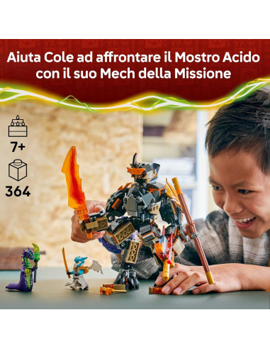 Lego Ninjago - Mech della missione di Cole e...