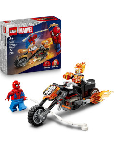 Lego Super Heroes - Spiderman vs Ghost Rider in motocicletta