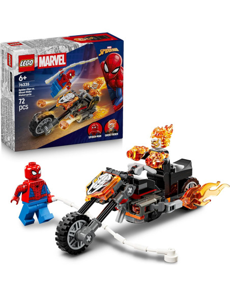 Lego Super Heroes - Spiderman vs Ghost Rider in motocicletta
