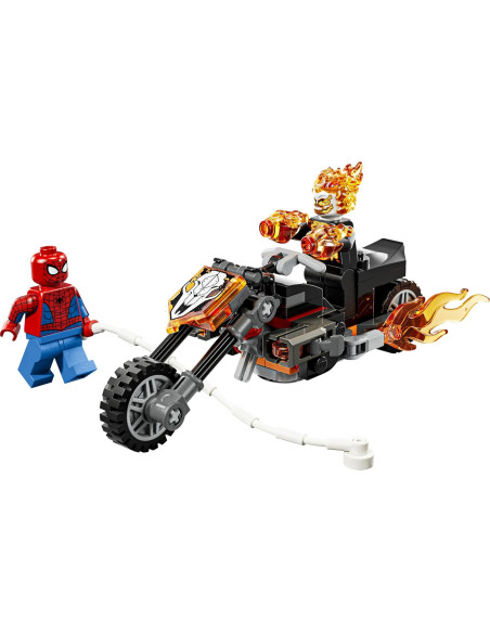 Lego Super Heroes - Spiderman vs Ghost Rider in motocicletta