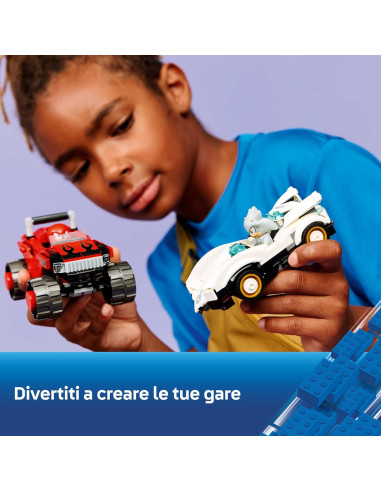 Lego Sonic - Auto di Silver vs Monster Truck di...