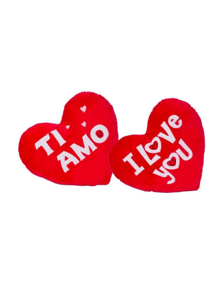 Cuscino cuore 32cm ti amo 2 modelli