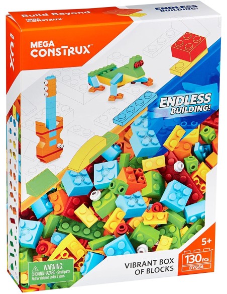 SCATOLA BLOCCHI MEDIA DI MEGA BLOKS (130 PEZZI) ASS.TO