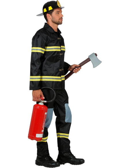 Pompiere casacca, pantaloni, elmo Tg. M